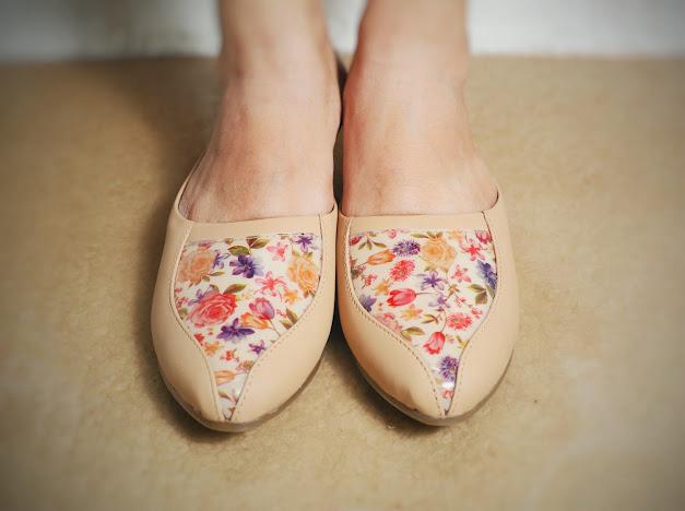 Elegant Floral Leather Slip-On